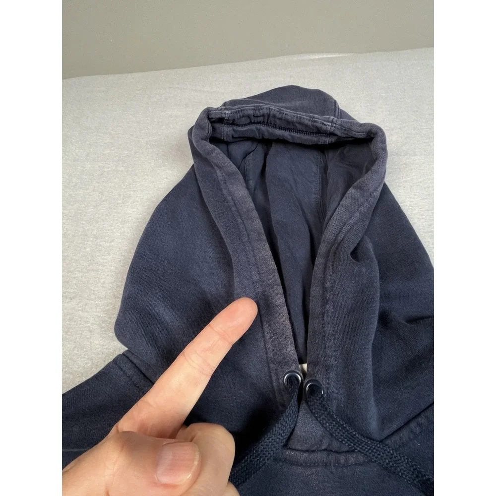Vtg Michigan Wolverine Nike HoodieLarge Blue Spellout‎ Center Swoosh Stretch Y2K